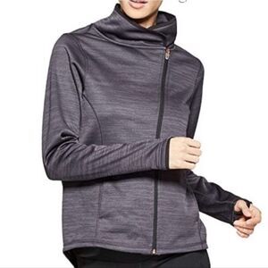 Champion Women's Tech Fleece Gray Asymmetrical Front Zip Long Sleeve Jacket